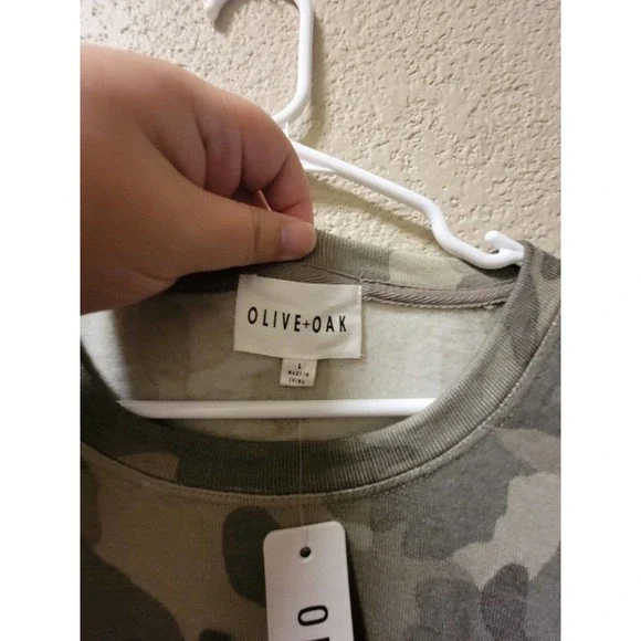 NWT Olive + Oak Olive Camo Long Sleeve Size Large - Picture 2 of 5